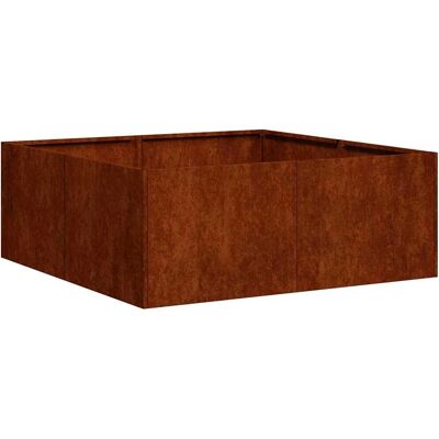 vidaXL Wetterfester Stahlgarten-Blumenkasten 80x80x30cm - Pflanzgefäß vidaXL Wetterfester Stahlgarten-Blumenkasten 80x80x30cm - Pflanzgefäß