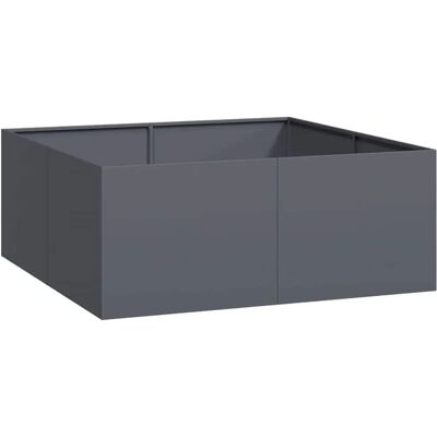 vidaXL 100x100x40 cm Anthrazit Stahl Gartentopf - Blumentopf vidaXL 100x100x40 cm Anthrazit Stahl Gartentopf - Blumentopf