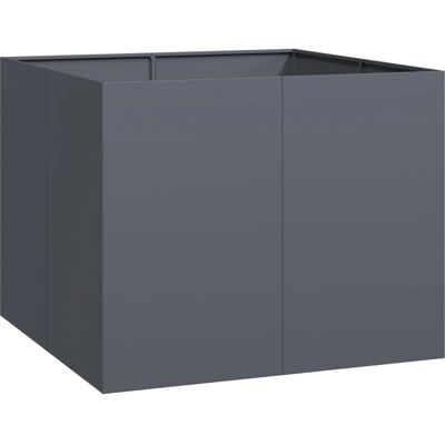 vidaXL Gartentopf 100x100x80 cm Stahl Anthrazit - Pflanzgefäß vidaXL Gartentopf 100x100x80 cm Stahl Anthrazit - Pflanzgefäß