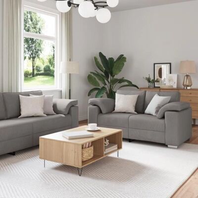 Conjunto de Sofás Moderno en Taupe - Salón Conjunto de Sofás Moderno en Taupe - Salón