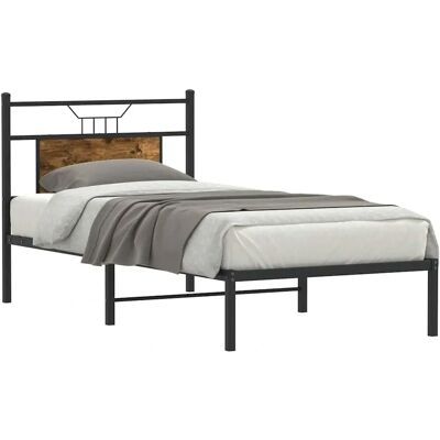 vidaXL Bedframe met hoofdbord - Stabiele houten structuur voor 80x200 cm matras vidaXL Bedframe met hoofdbord - Stabiele houten structuur voor 80x200 cm matras