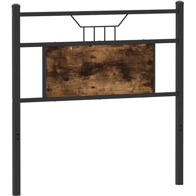 vidaXL Hoofdbord gerookt eiken 75 cm Hout en staal - Hoofdbord vidaXL Hoofdbord gerookt eiken 75 cm Hout en staal - Hoofdbord