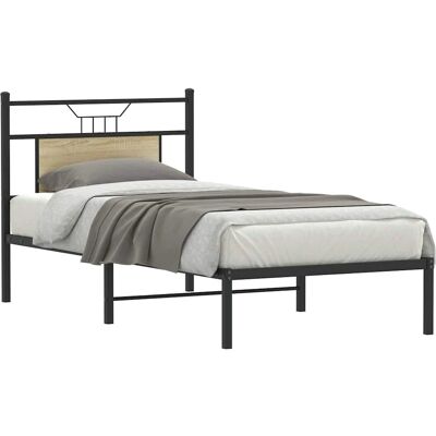 vidaXL Bed Frame - Sonoma-Esdoorn 80x200 cm - Ondersteuning en Opslag vidaXL Bed Frame - Sonoma-Esdoorn 80x200 cm - Ondersteuning en Opslag