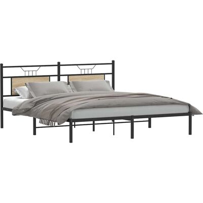 vidaXL Bed Frame Brown 183x213 cm Wooden Multi-layer vidaXL Bed Frame Brown 183x213 cm Wooden Multi-layer