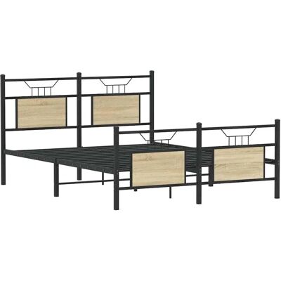 vidaXL Seng med opbevaringsplads Sonoma Eg 140x190cm vidaXL Seng med opbevaringsplads Sonoma Eg 140x190cm