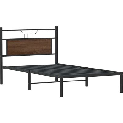 vidaXL Braune Holzbettgestell 107x203 cm - Bett vidaXL Braune Holzbettgestell 107x203 cm - Bett