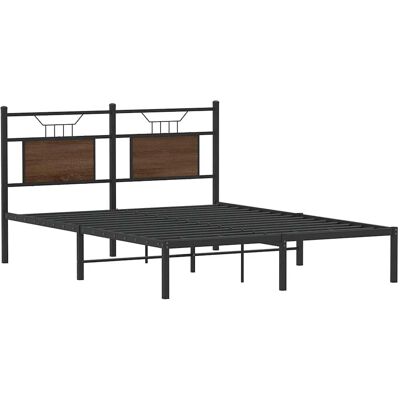 vidaXL Bettgestell mit Stauraum - 150x200 cm Braun Holz vidaXL Bettgestell mit Stauraum - 150x200 cm Braun Holz