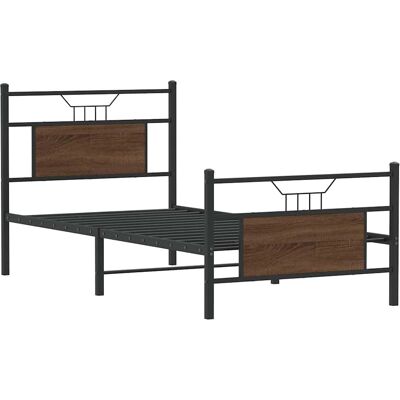 vidaXL Bed Frame - Brown Wood - 90x190 cm - Supportive & Durable vidaXL Bed Frame - Brown Wood - 90x190 cm - Supportive & Durable