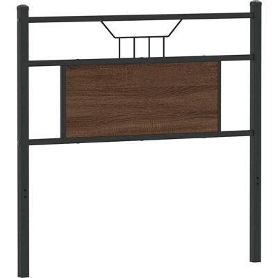 vidaXL Hoofdbord bruin eiken 75 cm spaanplaat en staal - Hoofdbord vidaXL Hoofdbord bruin eiken 75 cm spaanplaat en staal - Hoofdbord