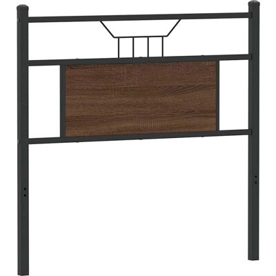 vidaXL Hoofdbord Bruine Eiken Look 80 cm Houtachtig paneel en staal - Hoofdbord vidaXL Hoofdbord Bruine Eiken Look 80 cm Houtachtig paneel en staal - Hoofdbord