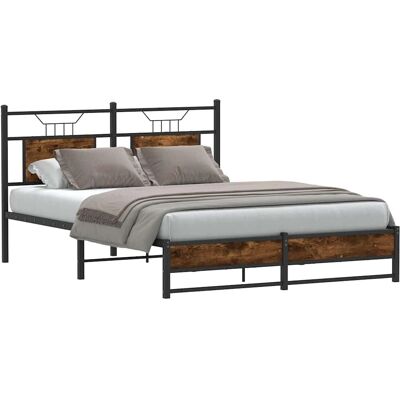 vidaXL Bettgestell - Räuchereiche 140x190cm - Bettgestell vidaXL Bettgestell - Räuchereiche 140x190cm - Bettgestell