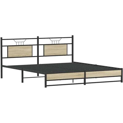 vidaXL Sonoma-Egetræ 160x200 Sengestel - Support & Opbevaring vidaXL Sonoma-Egetræ 160x200 Sengestel - Support & Opbevaring