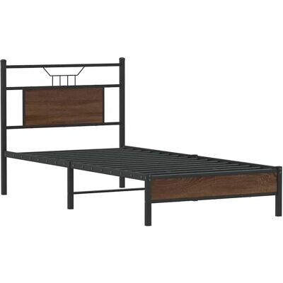 vidaXL Bed Frame - 75x190 cm - Brown - Wooden vidaXL Bed Frame - 75x190 cm - Brown - Wooden