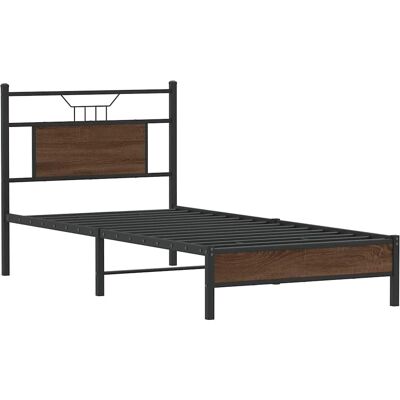 Estructura de cama vidaXL - 90x190cm - Madera Marrón Estructura de cama vidaXL - 90x190cm - Madera Marrón