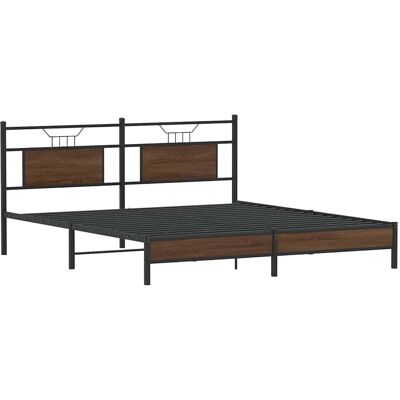 Estructura de cama vidaXL 183x213 cm con cabecero - Estructura de cama Estructura de cama vidaXL 183x213 cm con cabecero - Estructura de cama