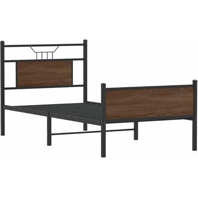 vidaXL Sängram med Förvaring Brun 90x200cm - Säng vidaXL Sängram med Förvaring Brun 90x200cm - Säng