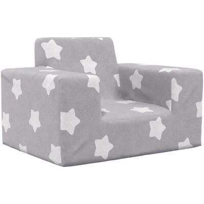 vidaXL Kinder-Sofa Hellgrau mit Sternen - Kinder Couch vidaXL Kinder-Sofa Hellgrau mit Sternen - Kinder Couch