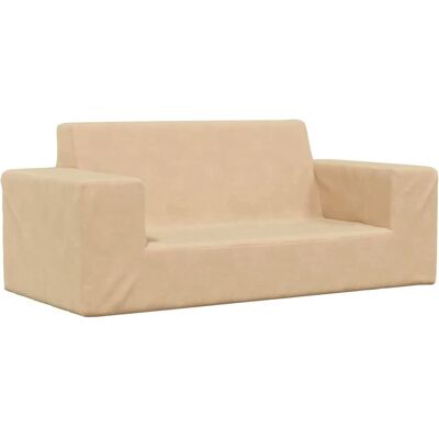 Vidaxl Kindersofa - Weiches Plüsch Creme - 2-Sitzer Möbel Vidaxl Kindersofa - Weiches Plüsch Creme - 2-Sitzer Möbel