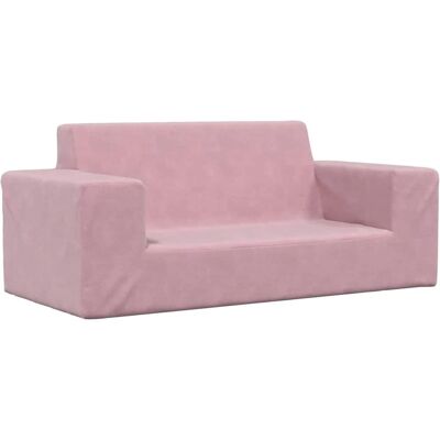 vidaXL Kindersofa Pink Bequemer Plüsch 2-Sitzer vidaXL Kindersofa Pink Bequemer Plüsch 2-Sitzer