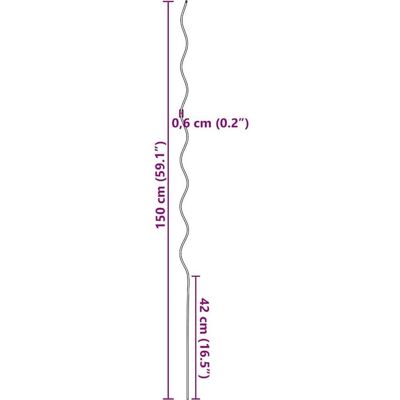 vidaXL Spiral Pflanzenstütze Grün Metall 150 cm - Pflanzenstütze vidaXL Spiral Pflanzenstütze Grün Metall 150 cm - Pflanzenstütze