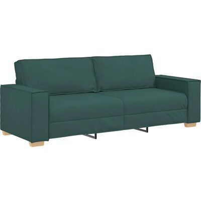 Canapé Vidaxl 3 Places Vert Polyester Bois - Publicité Canapé Vidaxl 3 Places Vert Polyester Bois - Publicité