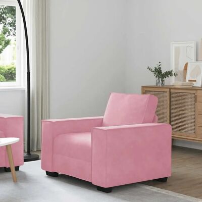 vidaXL Fauteuil Velours Rose - Type de Canapé vidaXL Fauteuil Velours Rose - Type de Canapé