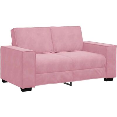 VidaXL Lyserød Velour 2-Sædersofa - Sofa VidaXL Lyserød Velour 2-Sædersofa - Sofa