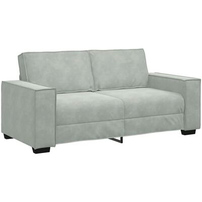 Vidaxl Lichtgrijs Fluwelen 2-Zits Bank - Sofá de 2 plazas de terciopelo gris claro 140 cm Vidaxl Lichtgrijs Fluwelen 2-Zits Bank - Sofá de 2 plazas de terciopelo gris claro 140 cm