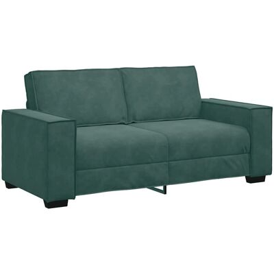 vidaXL Canapé 2 Places Vert Foncé en Velours - Mobilier vidaXL Canapé 2 Places Vert Foncé en Velours - Mobilier
