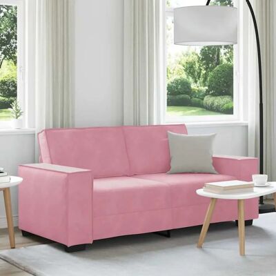 Vidaxl Rosa Fløjl 2-sædersofa - Sofa Vidaxl Rosa Fløjl 2-sædersofa - Sofa