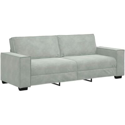 vidaXL 3-personers lysegråt fløjls sofa vidaXL 3-personers lysegråt fløjls sofa