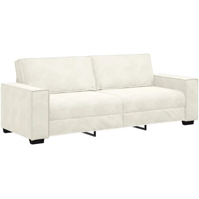 Vidaxl Cremesammet 3-Personers Sofa - Møbler til stuen Vidaxl Cremesammet 3-Personers Sofa - Møbler til stuen