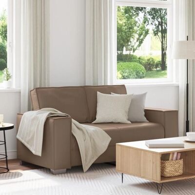 Vidaxl - Canapé Loveseat Cappuccino Cuir Synthétique 120 cm - Publicité Vidaxl - Canapé Loveseat Cappuccino Cuir Synthétique 120 cm - Publicité