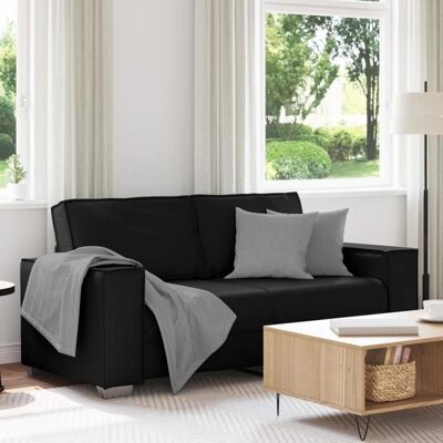 Canapé noir vidaXL - Mobilier pour salon - Publicité Canapé noir vidaXL - Mobilier pour salon - Publicité