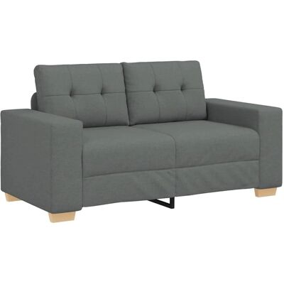 vidaXL Zwartgrijs 120cm Stoff Two-Seater Sofa vidaXL Zwartgrijs 120cm Stoff Two-Seater Sofa