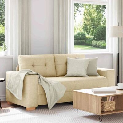 VIDAXL Couch Creme 140 cm - Couch VIDAXL Couch Creme 140 cm - Couch