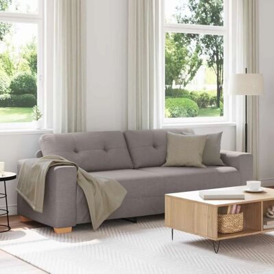 Vidaxl - Canapé Tissu Taupe, Bois Moyen Résistant Canapé - Publicité Vidaxl - Canapé Tissu Taupe, Bois Moyen Résistant Canapé - Publicité