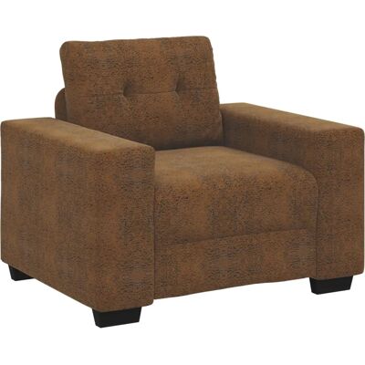 vidaXL Brauner Polyester Rechteckiger Sessel - Inneneinrichtung vidaXL Brauner Polyester Rechteckiger Sessel - Inneneinrichtung