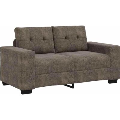 vidaXL Dark Gray Polyester Fabric Sofa Loveseat - Interior vidaXL Dark Gray Polyester Fabric Sofa Loveseat - Interior