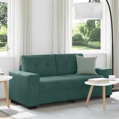 vidaXL Dunkelgrünes Zwei-Sitzer-Sofa - Sofa vidaXL Dunkelgrünes Zwei-Sitzer-Sofa - Sofa