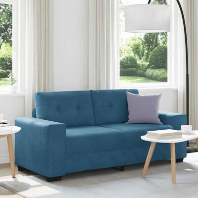 vidaXL Blau Samt 140 cm Zweisitzer - Sofa vidaXL Blau Samt 140 cm Zweisitzer - Sofa