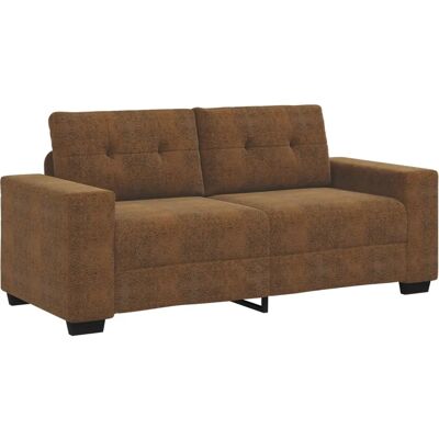 vidaXL Braune Polyester Couch - Rechteckiges 3-Sitzer Modernes Wohnzimmermöbel vidaXL Braune Polyester Couch - Rechteckiges 3-Sitzer Modernes Wohnzimmermöbel