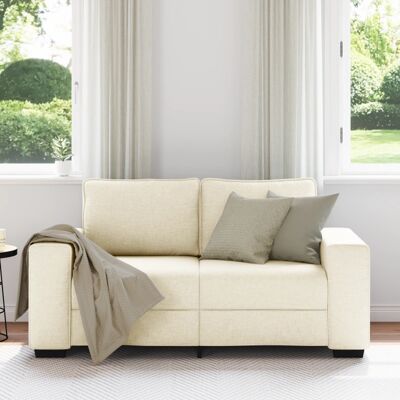 vidaXL 2-personers sofa beige linne moderne - Sofa vidaXL 2-personers sofa beige linne moderne - Sofa