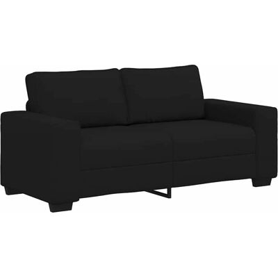 vidaXL Zweisitzer-Sofa Schwarz 140cm Stoff - Sofa vidaXL Zweisitzer-Sofa Schwarz 140cm Stoff - Sofa
