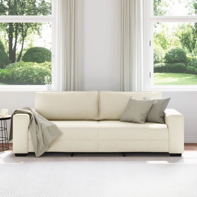 vidaXL Beig 3-personers Linned sofa - Sofa vidaXL Beig 3-personers Linned sofa - Sofa