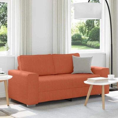 VIDAXL Modernes Orangenes Samtsofa - Sofa VIDAXL Modernes Orangenes Samtsofa - Sofa