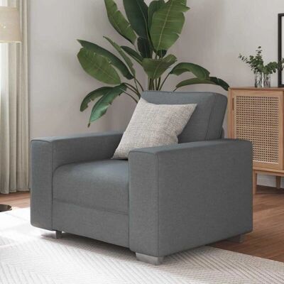 vidaXL Canapé Gris Foncé Tissu en Polyester Structure en Bois Fauteuil Compact - Canapé - Publicité vidaXL Canapé Gris Foncé Tissu en Polyester Structure en Bois Fauteuil Compact - Canapé - Publicité