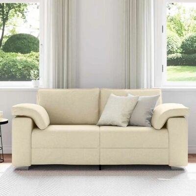Vidaxl - Sofá Crema Tela Mediano - Creme - Stoff - Sofa Vidaxl - Sofá Crema Tela Mediano - Creme - Stoff - Sofa