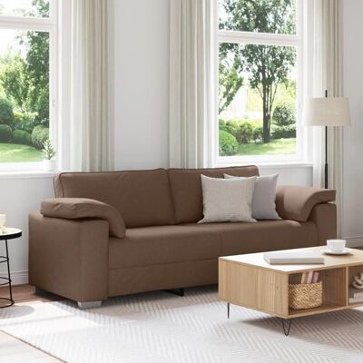 vidaXL Sofa Braun Textilene - 3-Sitzer Modern Braun - Sofa vidaXL Sofa Braun Textilene - 3-Sitzer Modern Braun - Sofa