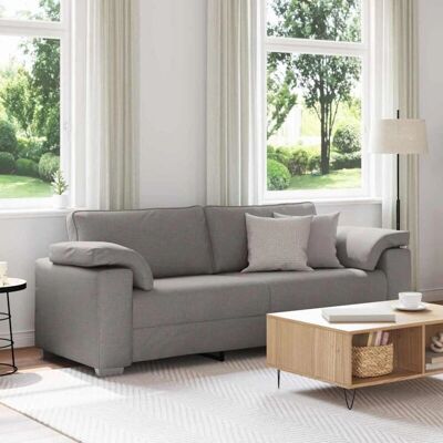 vidaXL Canapé 3 Places Taupe - Design Rectangulaire Moderne vidaXL Canapé 3 Places Taupe - Design Rectangulaire Moderne